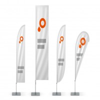 چاپ پرچم ساحلی بادبانی با ضمائم